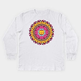 Cat Mandala Kids Long Sleeve T-Shirt